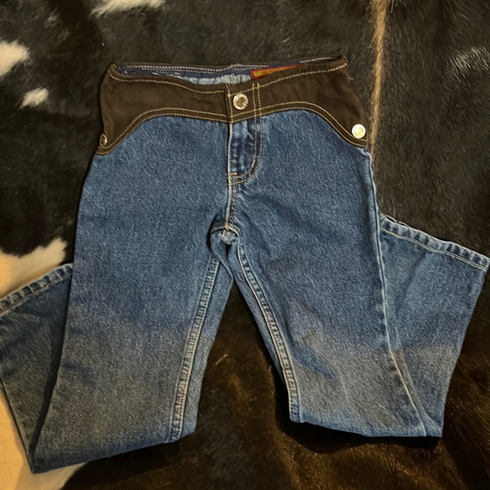 Lawman Kids Western Denim Pants with Brown Waistband